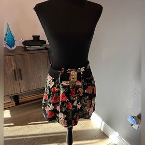 Ezra Floral Skirt with Belt - small